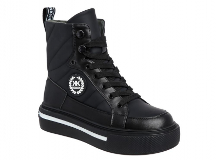 TVT_426-373_black 35-1,36-1,37-1,38-1,39-1,40-1 Kenka Ботинки Повсед Дерби Иск.мат, Нат.шерсть, ТЭП Зима жен