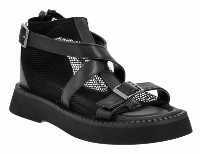 TWA_610_black 34-1,35-1,36-1,37-1,38-1,39-1 Kenka Туфли Повсед Сандалеты Иск.мат, Кожподклад, ПУ Лето жен