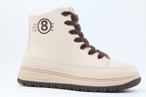 52638ук-1 Беж 28-1,29-1,30-1,31-1,32-1 Kapika Ботинки Повсед Дерби Иск.мат, Байка/Флис, ТЭП (термоэластопласт) В/О жен