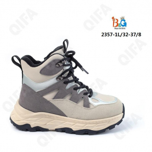 RC51_2357-1L Беж 32-1,33-1,34-2,35-2,36-1,37-1 Boys and Girls Ботинки Повсед Оксфорд Иск.мат, Иск.шерсть, ТПР (TPR-Термопластичная резина) Зима жен