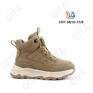 RC51_2357-3R Светло-коричневый 32-1,33-1,34-2,35-2,36-1,37-1 Boys and Girls Ботинки Повсед Оксфорд Иск.мат, Иск.шерсть, ТПР (TPR-Термопластичная резин