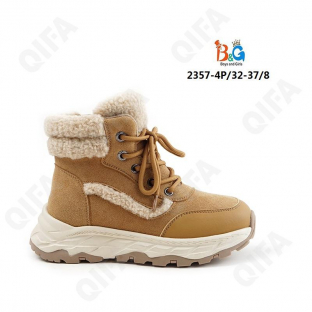 RC51_2357-4P Жёл 32-1,33-1,34-2,35-2,36-1,37-1 Boys and Girls Ботинки Повсед Оксфорд Иск.мат, Иск.шерсть, ТПР (TPR-Термопластичная резина) Зима жен