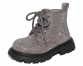 G22307 Сереб 32-1,33-1,34-1,35-1,36-1,37-1 Капитошка Ботинки Повсед Дерби Иск.мат, Нат.шерсть, Резина Зима жен