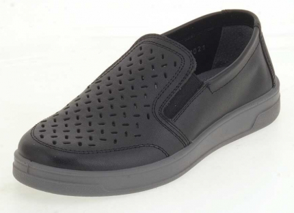 2030-14_black 32-1,33-1,34-1,35-1,36-1,37-1 Kedberry П/ботинки Школа Слипоны Нат.кожа, Кожподклад, ПУ Лето Муж