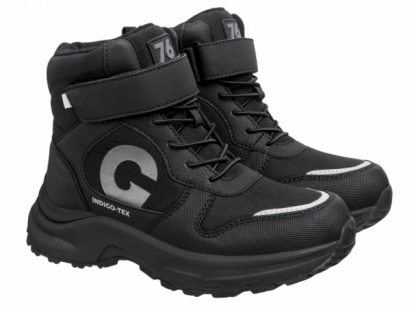 74-0130C Чёр 34-2,35-2,36-2,37-2,38-2 Indigo kids Ботинки Повсед Оксфорд Иск.мат, Мемб/нат.шерсть, ЭВА / Резина Зима Муж