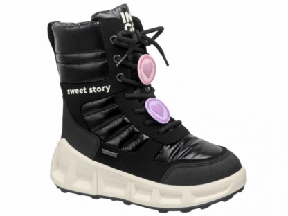 73-1151C Чёр 32-2,33-2,34-2,35-2,36-2,37-2 Indigo kids Ботинки Актив.отдых Дутики Иск.мат, Мемб/нат.шерсть, ТЭП Зима жен