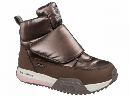 73-1165B Шок 32-2,33-2,34-2,35-2,36-2 Indigo kids Ботинки Повсед Дутики Иск.мат, Мемб/нат.шерсть, ЭВА / Резина Зима жен