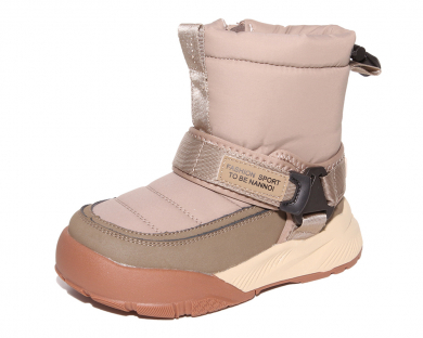 G22300 Светло-коричневый 32-1,33-1,34-1,35-1,36-1,37-1 Капитошка П/сапоги Повсед Дутики Иск.мат, Нат.шерсть, Резина Зима жен