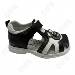 RC578_QFCL1027-225 Чёр 23-1,24-1,25-2,26-2,27-1,28-1 Яркое детство П/ботинки Повсед Сандалеты Иск.мат, Иск.кожа, ЭВА (EVA-Этиленвинилацетат) Лето Муж