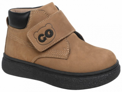 18-205B Кэмел 24-2,25-2,26-2,27-2,28-2 Indigo kids Ботинки Повсед Дерби Нат.кожа, Байка/Флис, ТЭП В/О Муж