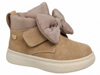 19-050D Песочный 24-2,25-2,26-2,27-2,28-2 Indigo kids Ботинки Повсед Дерби Нат.кожа, Байка/Флис, ТЭП В/О жен