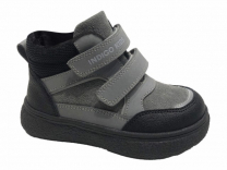 19-260B Сер 24-2,25-2,26-2,27-2,28-2 Indigo kids Ботинки Повсед Оксфорд Нат.кожа, Байка/Флис, ТЭП В/О Муж