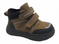 19-260C Кэмел 24-2,25-2,26-2,27-2,28-2 Indigo kids Ботинки Повсед Оксфорд Нат.кожа, Байка/Флис, ТЭП В/О Муж