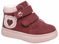 18-210C Бордо 24-2,25-2,26-2,27-2,28-2 Indigo kids Ботинки Повсед Дерби Нат.кожа, Байка/Флис, ТЭП В/О жен