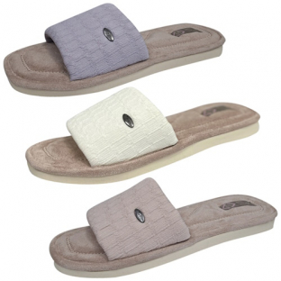 HLE2559 микс розовый,бежевый,фиолетовый 36-3,37-3,38-6,39-6,40-3,41-3 Tingo Туфли Дом Тапочки Текстиль, Текстиль, ЭВА Лето жен