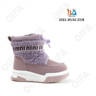 RC51_W2311-2F Фиол 22-1,23-1,24-2,25-2,26-1,27-1 Boys and Girls Ботинки Повсед Веллингтон Иск.мат, Нат.шерсть, ТПР (TPR-Термопластичная резина) Зима ж