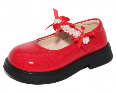 C22665 Крас 26-2,27-1,28-1,29-1,30-1,31-2 Капитошка Туфли Празд Mary Jane Иск.мат, Иск.кожа, Резина Лето жен