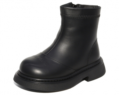 G22654 Чёр 32-1,33-1,34-1,35-1,36-1,37-1 Капитошка Ботинки Повсед Веллингтон Нат.кожа, Нат.мех, Резина Зима жен