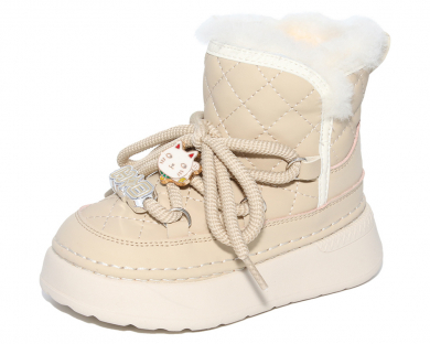 G22671 абрикос 26-1,27-1,28-1,29-1,30-1,31-1 Капитошка П/сапоги Повсед Дутики Иск.мат, Нат.шерсть, Резина Зима жен