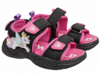22-291D Чёр 26-2,27-2,28-2,29-2,30-2,31-2 Indigo kids Туфли Актив.отдых Сандалии Иск.мат, Текстиль, ЭВА / ТЭП Лето жен