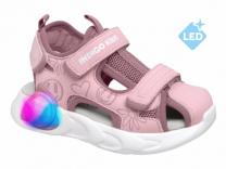 22-332A Роз 25-2,26-2,27-2,28-2,29-2 Indigo kids Туфли Актив.отдых Сандалеты Иск.мат, Текстиль, ЭВА Лето жен