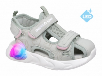 22-332B фисташковый 25-2,26-2,27-2,28-2,29-2 Indigo kids Туфли Актив.отдых Сандалеты Иск.мат, Текстиль, ЭВА Лето жен