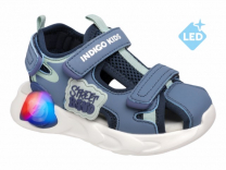22-334A Гол 25-2,26-2,27-2,28-2,29-2 Indigo kids Туфли Актив.отдых Сандалеты Иск.мат, Текстиль, ЭВА Лето Муж