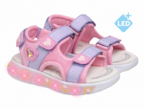 22-500B Розовый / сиреневый 26-2,27-2,28-2,29-2,30-2,31-2 Indigo kids Туфли Актив.отдых Сандалии Иск.мат, Текстиль, ЭВА Лето жен