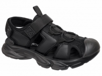 227-2030F Чёр 33-2,34-2,35-2,36-3,37-3 Indigo kids Туфли Актив.отдых Сандалеты Иск.мат, Текстиль, ПУ Лето Муж