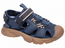 227-2030E Син 33-2,34-3,35-3,36-2,37-2 Indigo kids Туфли Актив.отдых Сандалеты Иск.мат, Текстиль, ПУ Лето Муж