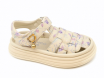 23-645A Беж 28-2,29-2,30-2,31-2,32-2,33-2 Indigo kids Туфли Повсед Сандалеты Иск.мат, Иск.кожа, ЭВА Лето жен