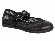 30-525D Чёр 31-2,32-2,33-2,34-2,35-2 Indigo kids Туфли Повсед Mary Jane Текстиль, Текстиль, ТЭП Лето жен