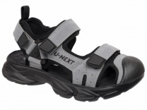 227-2040A Сер 33-2,34-2,35-3,36-3,37-2 Indigo kids Туфли Актив.отдых Сандалеты Иск.мат, Текстиль, ПУ Лето Муж