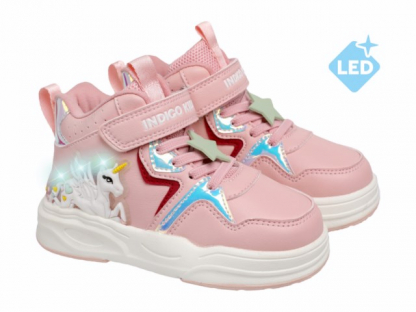 46-180A 26-2,27-2,28-2,29-2,30-2,31-2 Indigo kids Ботинки Актив.отдых Кроссовки Иск.мат, Байка/Флис, ЭВА В/О жен