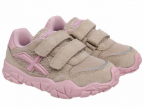 90-653P Бежевый / розовый 25-2,26-2,27-2,28-2,29-2,30-2 Indigo kids П/ботинки Актив.отдых Кроссовки Иск.мат, Текстиль, ТЭП В/О жен