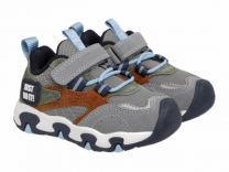 90-662F2 серый / синий 25-2,26-2,27-2,28-2,29-2,30-2 Indigo kids П/ботинки Актив.отдых Кроссовки Иск.мат, Текстиль, ЭВА / ТЭП В/О Муж