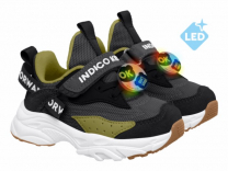 92-001X Серый / чёрный 25-2,26-2,27-2,28-2,29-2,30-2 Indigo kids П/ботинки Актив.отдых Кроссовки Иск.мат, Текстиль, ЭВА / ТЭП В/О Муж