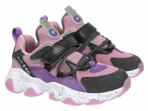 92-052G2 Розовый / чёрный 30-2,31-2,32-2,33-2,34-2,35-2 Indigo kids П/ботинки Актив.отдых Кроссовки Иск.мат, Текстиль, ЭВА / ТЭП В/О жен