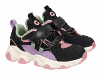 92-053R Черный / мультиколор 32-2,33-2,34-2,35-2,36-2,37-2 Indigo kids П/ботинки Актив.отдых Кроссовки Иск.мат, Текстиль, ЭВА / ТЭП В/О жен