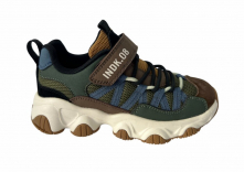 92-059B Хаки / коричневый 29-2,30-2,31-2,32-2,33-2,34-2 Indigo kids П/ботинки Актив.отдых Кроссовки Иск.мат, Текстиль, ЭВА / ТЭП В/О Муж