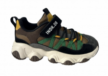 92-059F Коричневый / зелёный 32-2,33-2,34-2,35-2,36-2,37-2 Indigo kids П/ботинки Актив.отдых Кроссовки Иск.мат, Текстиль, ЭВА / ТЭП В/О Муж