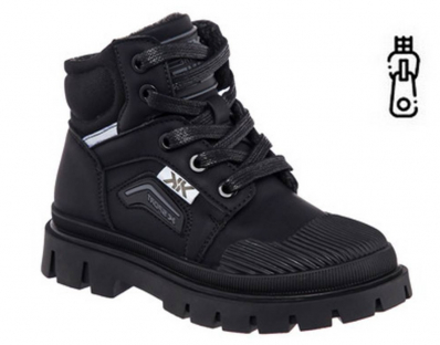 YNF_2214-03_black Чёр 26-1,27-1,28-1,29-1,30-1,31-1 Kenka Ботинки Повсед Дерби Иск.мат, Байка/Флис В/О Муж