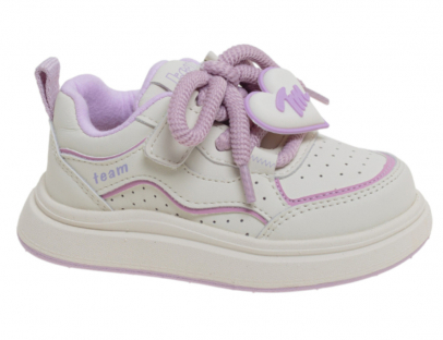 R266512148W/PE СКАЗКА Белый/Фиолетовый Девочка Иск.кожа Текстиль 22-26 22222
