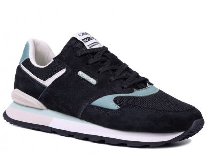 F7711-3 Чёр 36-1,37-1,38-2,39-2,40-1,41-1 Strobbs П/ботинки Актив.отдых Кроссовки Нат.кожа, Текстиль, ЭВА,Резина,ТПУ вставка В/О жен