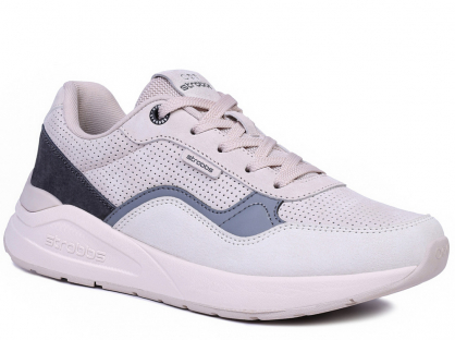 F7707-9 Беж 36-1,37-1,38-2,39-2,40-1,41-1 Strobbs П/ботинки Актив.отдых Кроссовки Нат.кожа, Текстиль, ЭВА,Резина,ТПУ вставка В/О жен