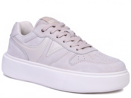 F7708-9 Пудровый 36-1,37-1,38-2,39-2,40-1,41-1 Strobbs П/ботинки Актив.отдых Кроссовки Нат.кожа, Текстиль, ЭВА В/О жен