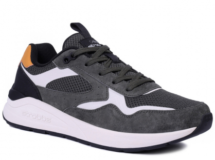 C3863-19 Мультиколор 41-1,42-2,43-2,44-2,45-1 Strobbs П/ботинки Актив.отдых Кроссовки Нат.кожа, Текстиль, ЭВА,Резина,ТПУ вставка В/О Муж