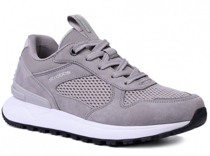 F7705-10 Сер 36-1,37-1,38-2,39-2,40-1,41-1 Strobbs П/ботинки Актив.отдых Кроссовки Нат.кожа, Текстиль, ЭВА,Резина,ТПУ вставка В/О Муж