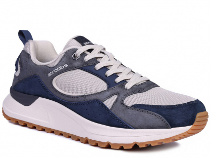 C3878-16 Мультиколор 41-1,42-2,43-2,44-2,45-1 Strobbs П/ботинки Актив.отдых Кроссовки Нат.кожа, Текстиль, ЭВА,Резина,ТПУ вставка В/О Муж