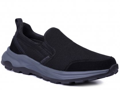 C3866-3 Чёр 41-1,42-2,43-2,44-2,45-1 Strobbs П/ботинки Актив.отдых Слипоны Текстиль, Текстиль, ЭВА Лето Муж